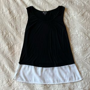 THREADZ AUSTRALIA Black & White Sleeveless Tunic